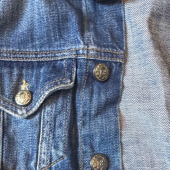 R13 Women’s Dark Blue fitted Denim Jacket - Classic Casual Coat - Picture 3 of 4